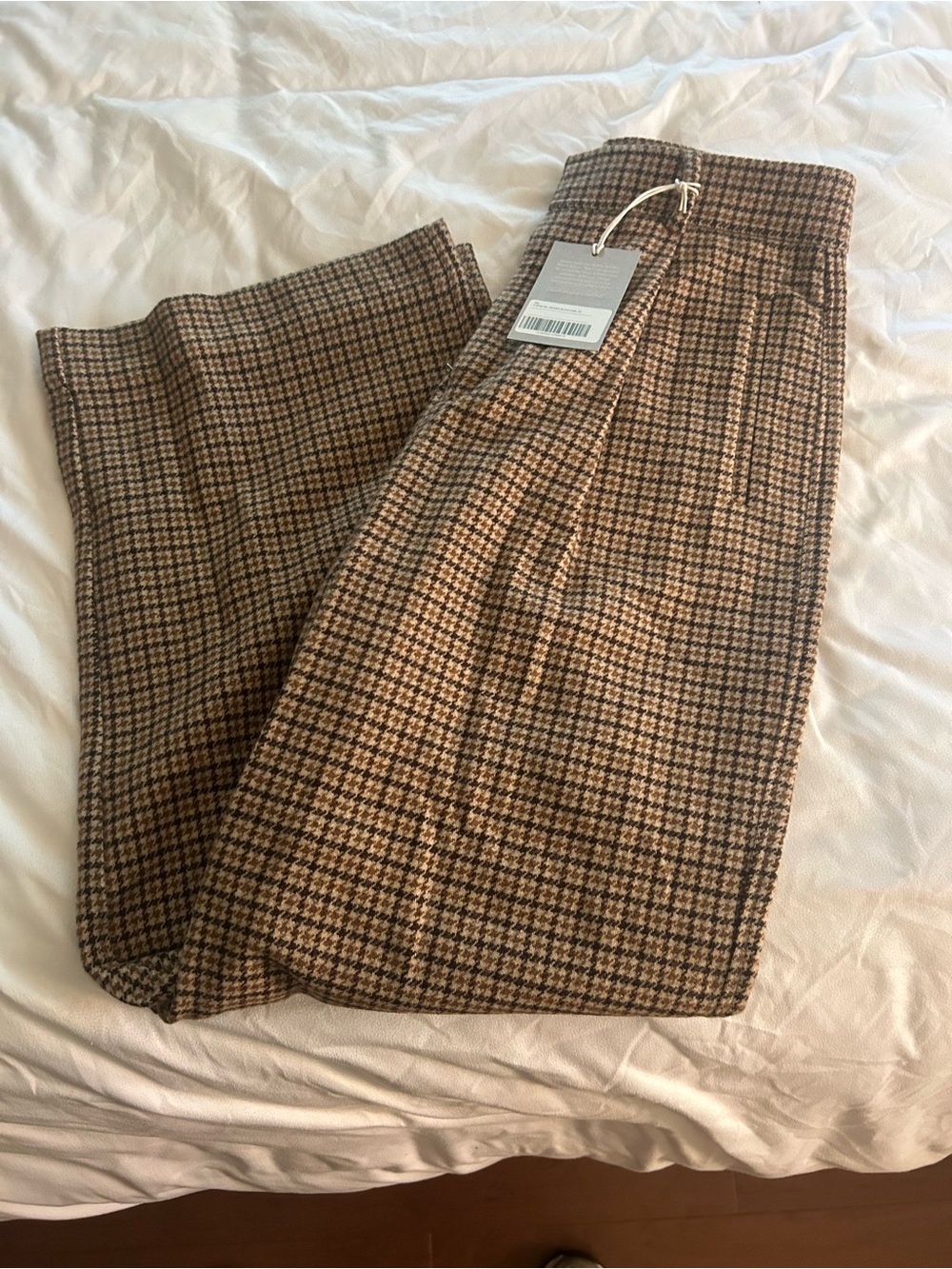 Everlane Brown Houndstooth Trousers
